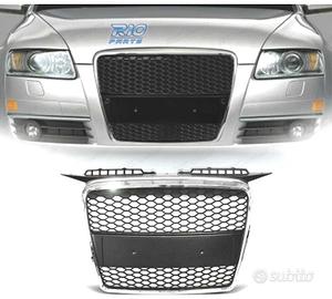 GRIGLIA AUDI A3 8P 8PA 05-08 LOOK RS CROMO NERO