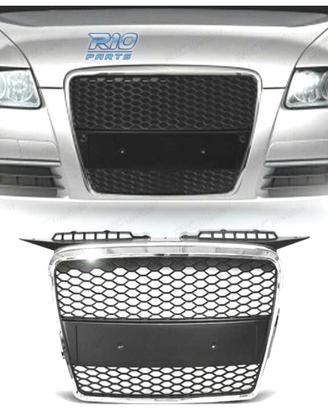 GRIGLIA AUDI A3 8P 8PA 05-08 LOOK RS CROMO NERO
