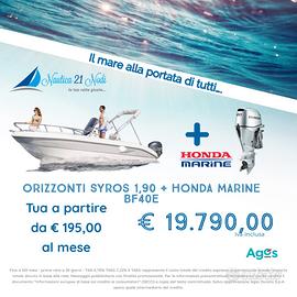 Orizzonti Syros completa di motore Honda BF 40