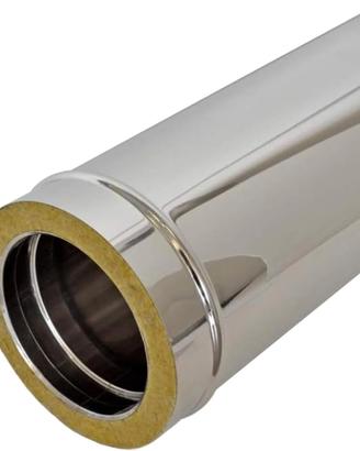 Tubo 1 metro canna fumaria da 200 ml inox 316L dop