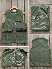 Gilet da Caccia Hello Fox Multitasche Verde Oliva