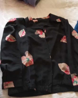 camicia sartoriale di pura seta con coulisse