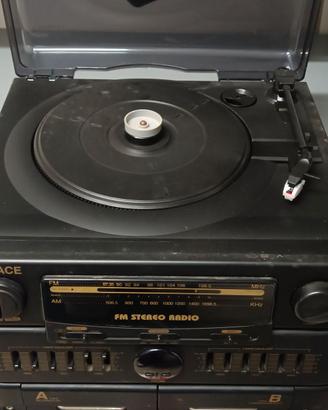 Stereo Sistema audio Giradischi Radio Cassette più