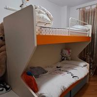 cameretta con letto a castello