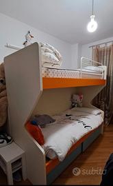 cameretta con letto a castello