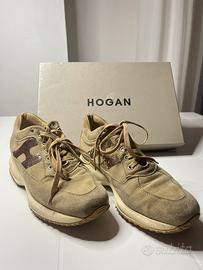 Scarpe Hogan in camoscio e pelle  da donna