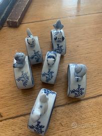 Portatovaglioli piccoli in ceramica con animaletti