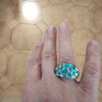 anello brillantini colorati