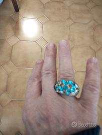 anello brillantini colorati