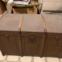 Baule da viaggio 1800 vintage marrone