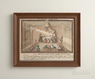 Stampa d'epoca 1934 su cartoncino