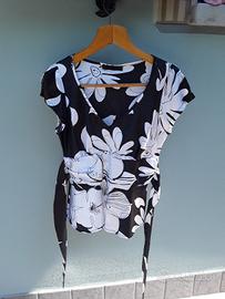 Sandro Ferrone blusa a fiori effetto seta