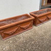 2 Fioriere cassette festonate terracotta fiorentin