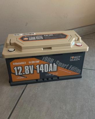 Batteria Power Queen 12V 140Ah LiFePO4 Bluetooth