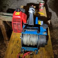 Verricello forestale con motore a miscela