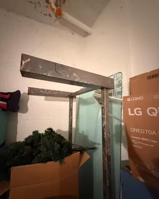 Tavolo in vetro + supporto in fero