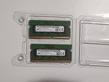 2x RAM Micron 4GB DDR4-3200 SODIMM - Per portatili