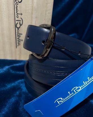 Cintura uomo Renato Balestra blu nuova con scatola