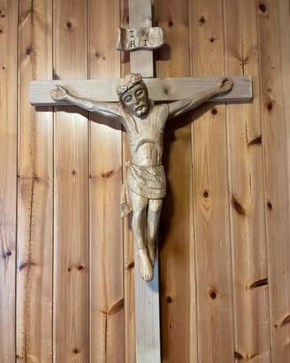 Crocifisso fatto a mano in legno
