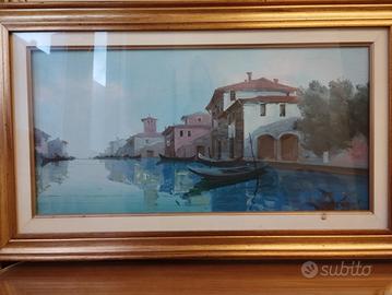 Quadro G.Marangoni  " CHIOGGIA " olio su tela 