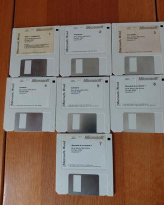 7 Floppy Disk Microsoft Word per Mac Versione 5.1
