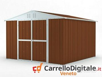 Box struttura lamiera Acciaio 327x307 legno scuro