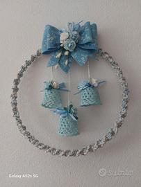 ghirlanda nascita bimbo fatto a mano