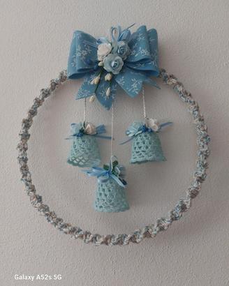 ghirlanda nascita bimbo fatto a mano