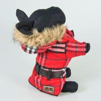 Giubbotto cane scozzese rosso con cappuccio 