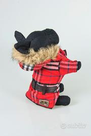 Giubbotto cane scozzese rosso con cappuccio 