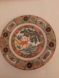Grande piatto porcellana cinese vintage 26 cm