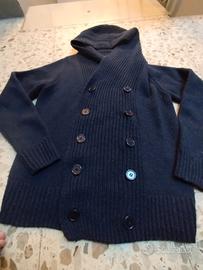 cardigan uomo taglia m con cappuccio doppio petto 