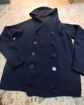 cardigan uomo taglia m con cappuccio doppio petto 