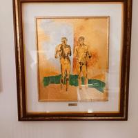 Quadro con serigrafia su lamina d'oro 