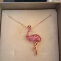 collana oro18kt 7.73gr con zaffiri rosa SOLO SCAMB