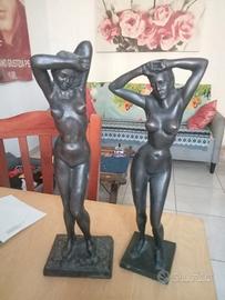 Statue in bronzo e dipinti inizi del '900