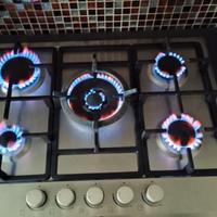 Piano cottura incasso 5 fuochi in acciaio inox