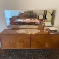 credenza  buffet vintage con vetrina - anni '50