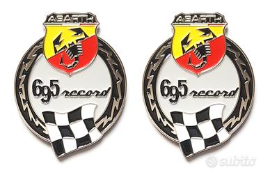 ABARTH 695 BIPOSTO RECORD FREGIO BADGE METALLO 3D