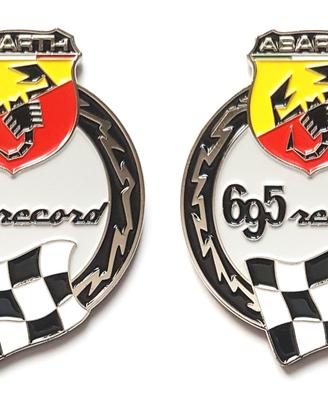ABARTH 695 BIPOSTO RECORD FREGIO BADGE METALLO 3D