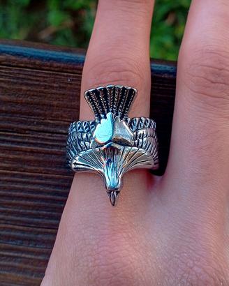 Anello Aquila Acciaio Massiccio Y2K Streetwear