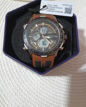 Orologio Martyn Line Dual Time Chronograph. Nuovo 