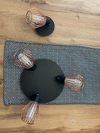 Lampadario per bagno e applique specchio