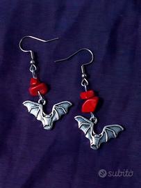 Orecchini Pipistrello Argento 