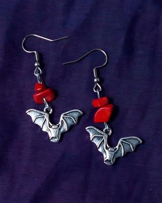 Orecchini Pipistrello Argento 