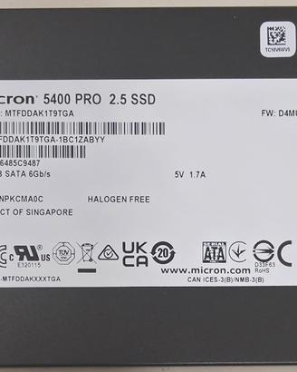 SSD USATO - MICRON 5400 PRO - 2TB