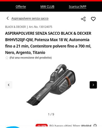 Aspirapolvere portatile 