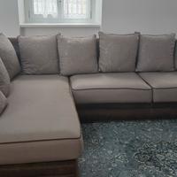 divano angolare in pelle