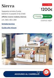 Cameretta bambini “Sierra” completa