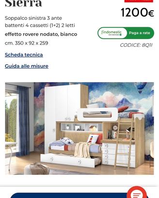 Cameretta bambini “Sierra” completa